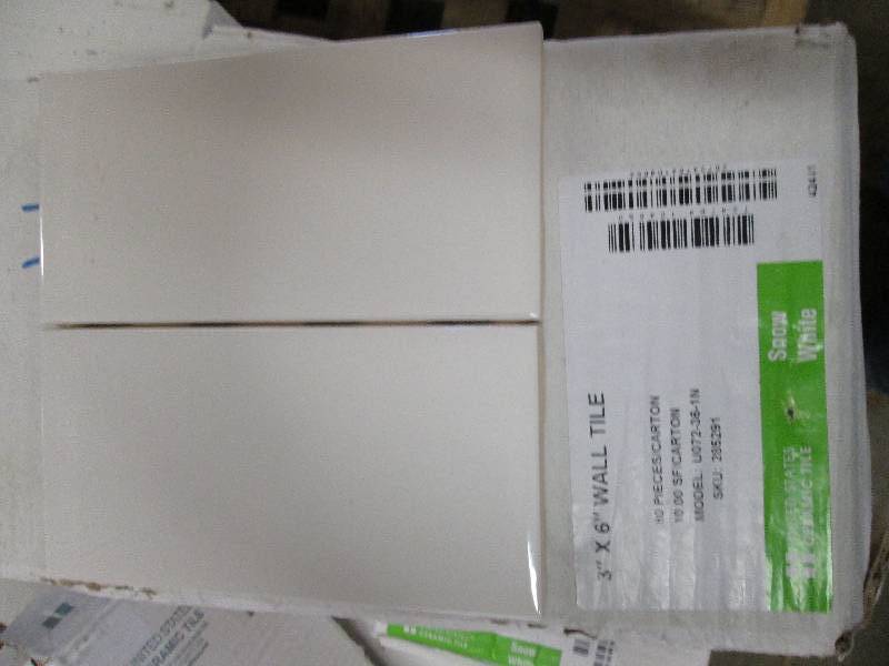3 boxes of 3x 6 wall tile snow wh...