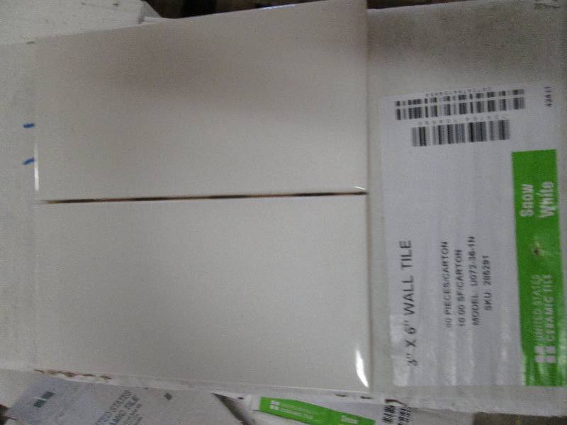 3 boxes of 3x 6 wall tile snow wh...