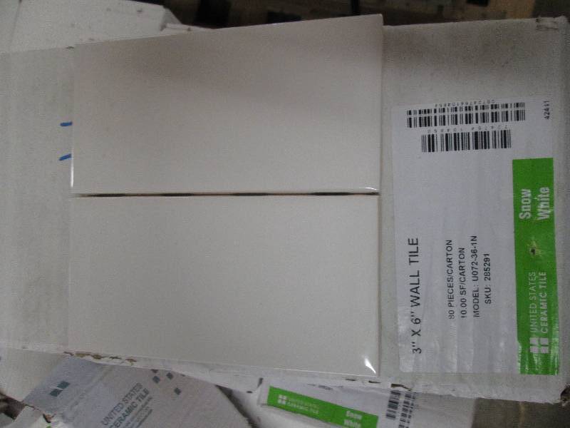 3 boxes of 3x 6 wall tile snow wh...