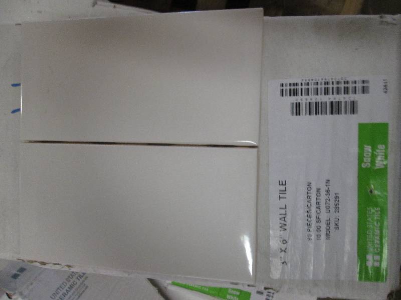 3 boxes of 3x 6 wall tile snow wh...