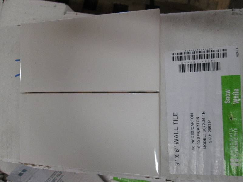 3 boxes of 3x 6 wall tile snow wh...