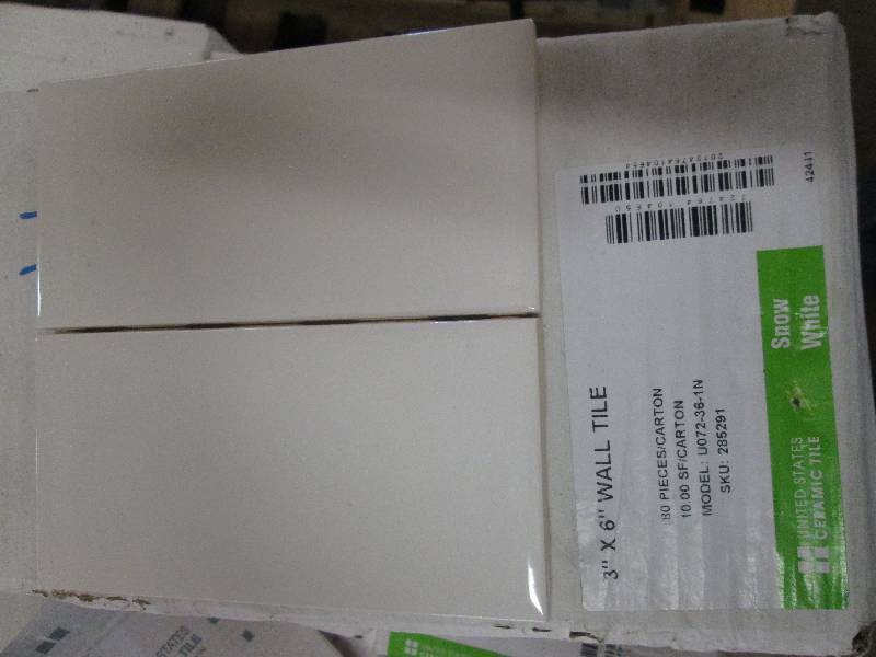 3 boxes of 3x 6 wall tile snow wh...