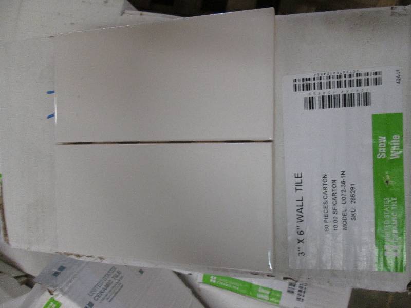 3 boxes of 3x 6 wall tile snow wh...