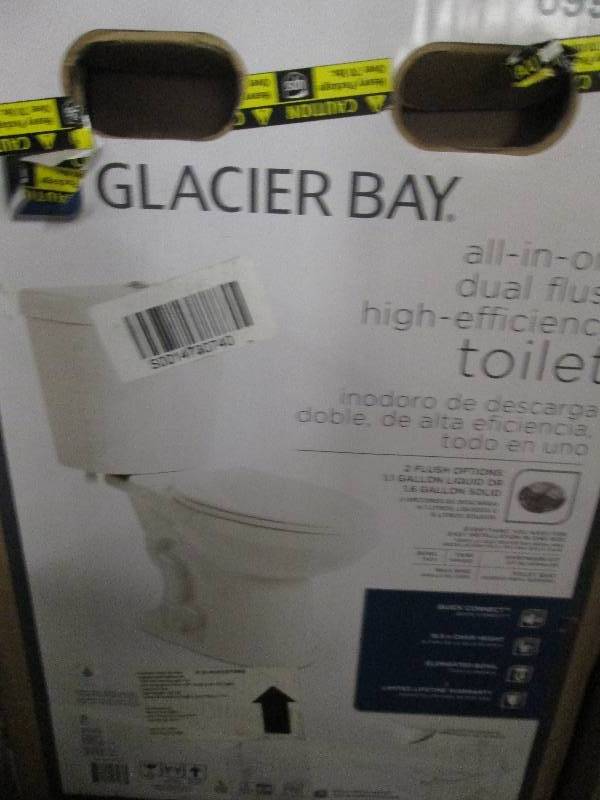 glacier bay white toilet broken tan...
