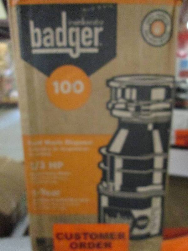 badger garbage disposal...