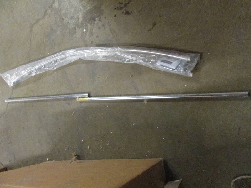 2 shower rods, 1 5 ft curved and 1 ...