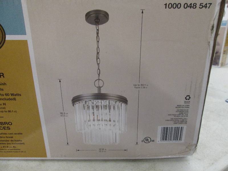 Hampton Bay 2-light chandelier open...
