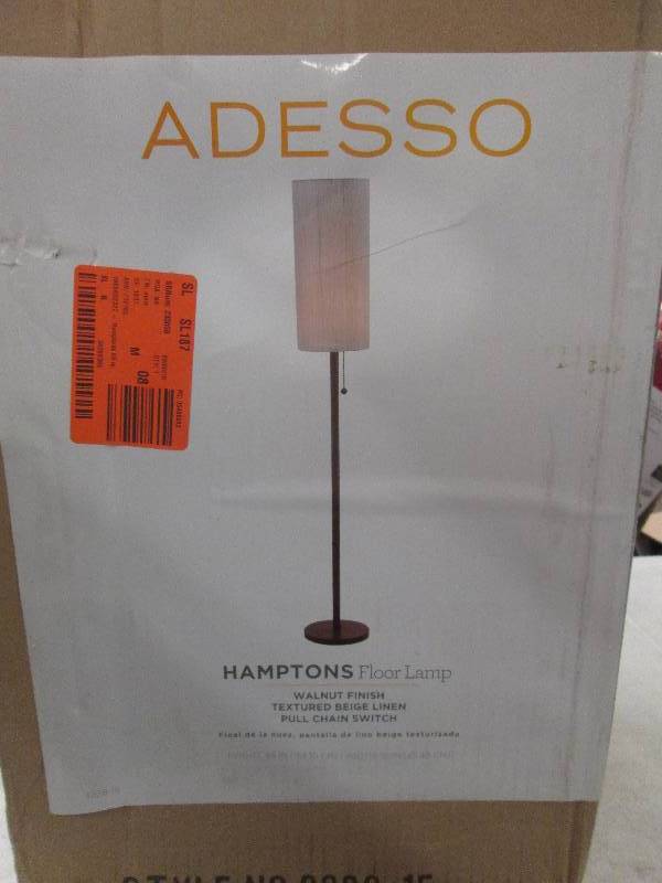 Adesso hamptons floor lamp walniut ...