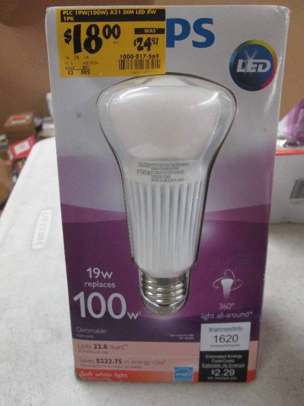 1 new philips LED 19watt replaces 1...