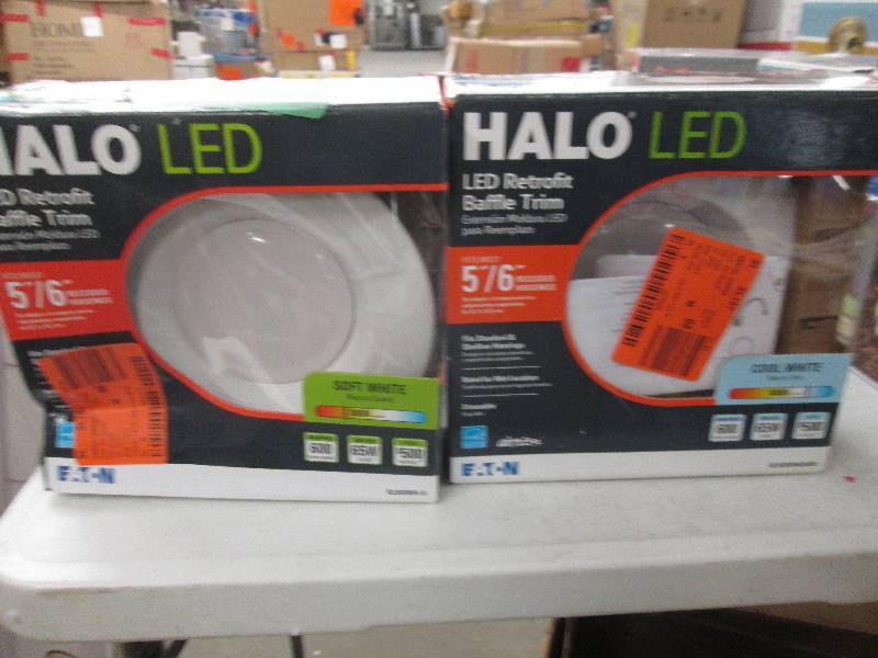 2 Halo LED retrofit baffle trim fit...