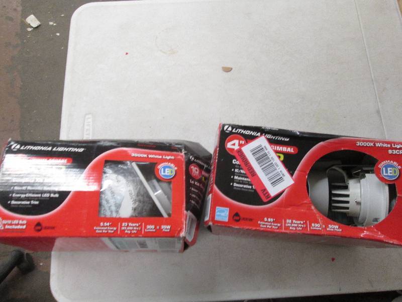 2 Lithonia Lighting 4 white square...
