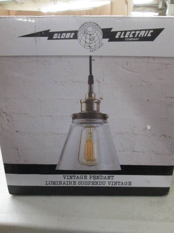 Globe Electric vintage pendant open...