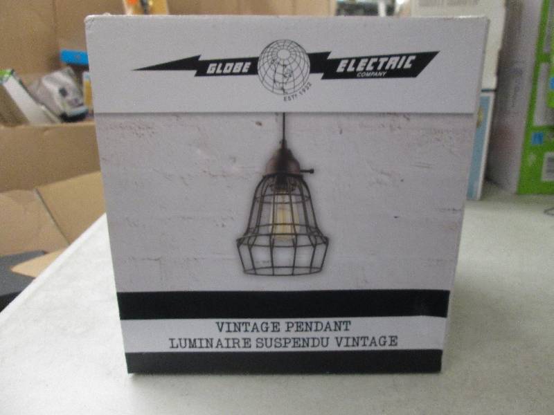 Globe Electric vintage pendant open...