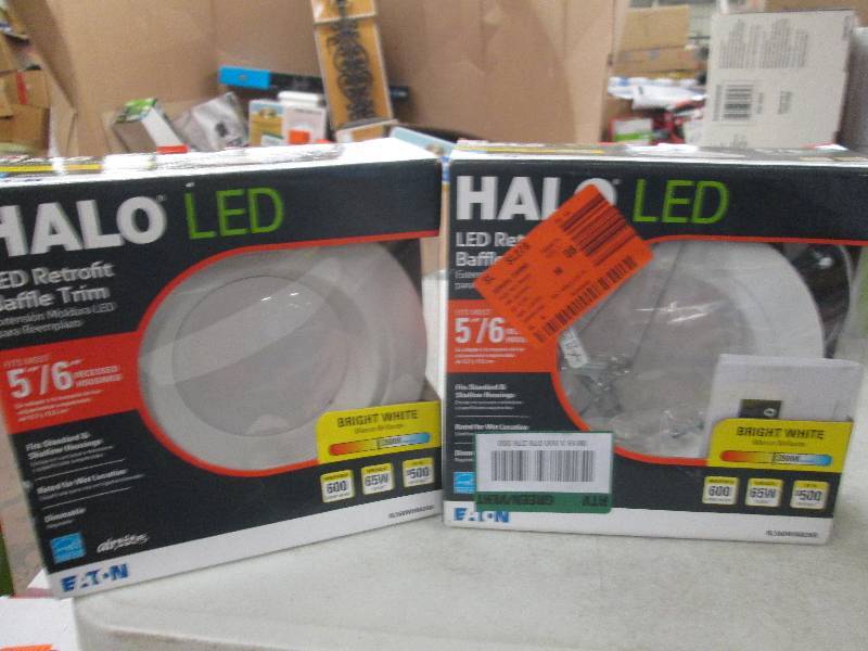 2 Halo LED retrofit baffle trim fit...