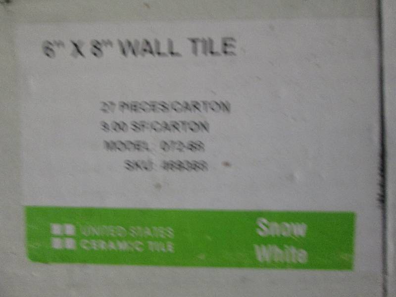 4 packages of 6x 8 wall tile snow...