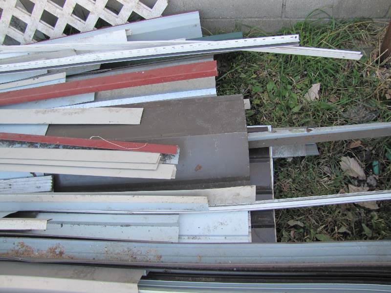 Large grouping of  siding materials