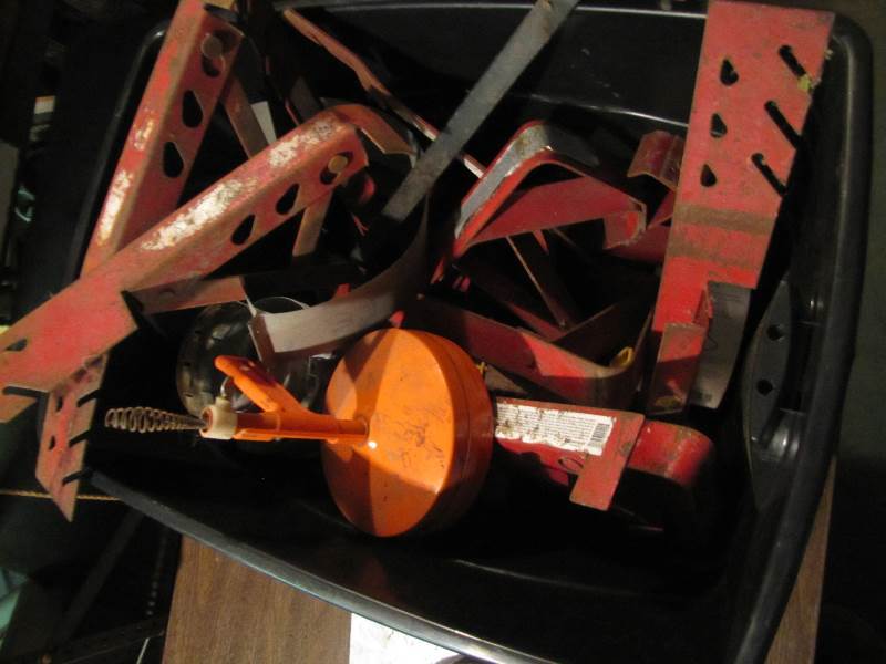 Tub of roofing items