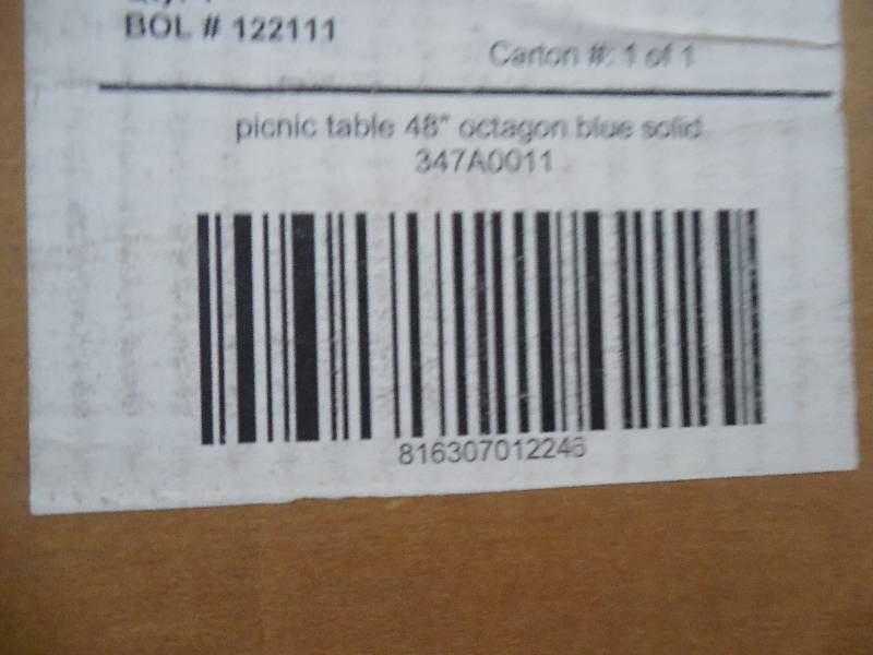 Octagon Activity Table, A-Height, 48 x 48, Blue