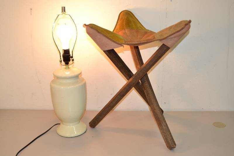 lot 88 image: Tripod Chair Lamp
