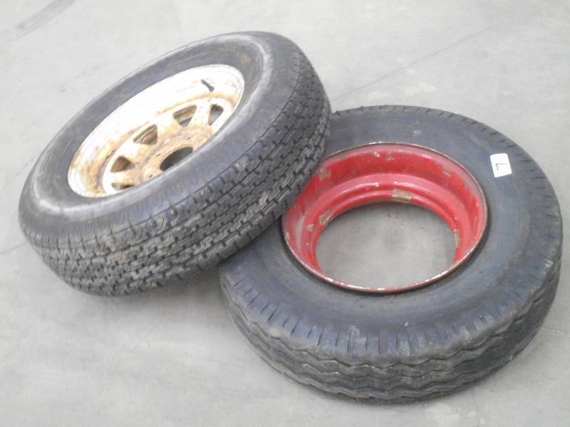 lot 7 image: (2) Wheels & Tires (1) 8-14.5 & (1...