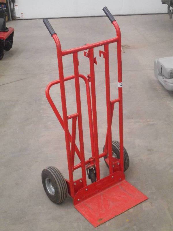 lot 30 image: Two-Way Steel Dolly With Pneumatic ...
