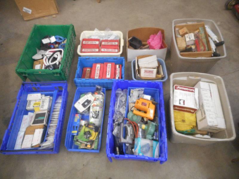 lot 114 image: (10) Boxes FULL Of Assorted Electr...