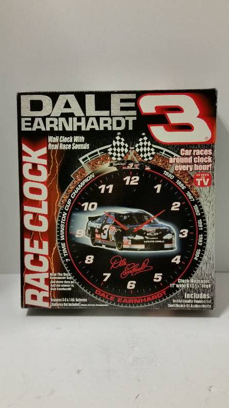 lot 2 image: #3 Dale Earnhardt Race Wall Clock