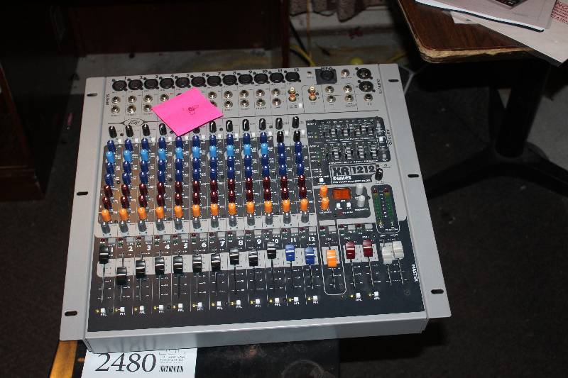 lot 2457 image: XR 1212 Series 1200W Powered Mixing Console w Manual