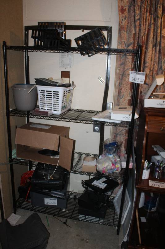 lot 2475 image: 4-Shelf Metal Rack