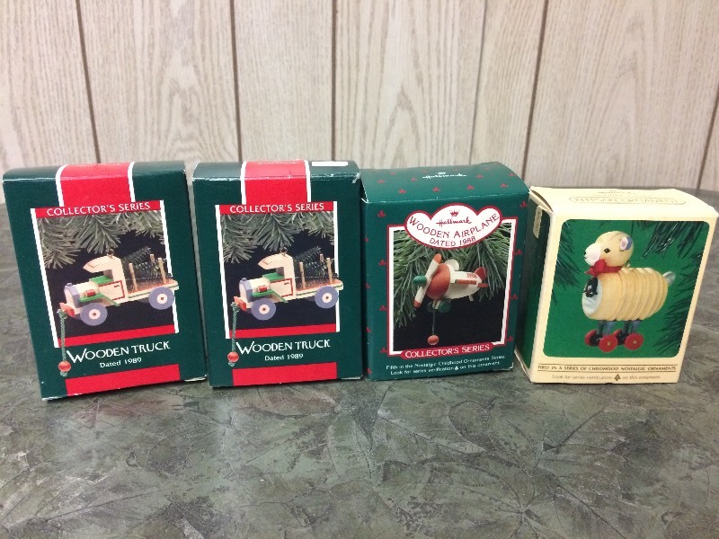 lot 50 image: 4 HALLMARK ORNAMENTS CHILDHOOD SERIES