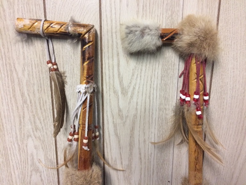 lot 34 image: FUR SUEDE BEADS DECORATED CANES