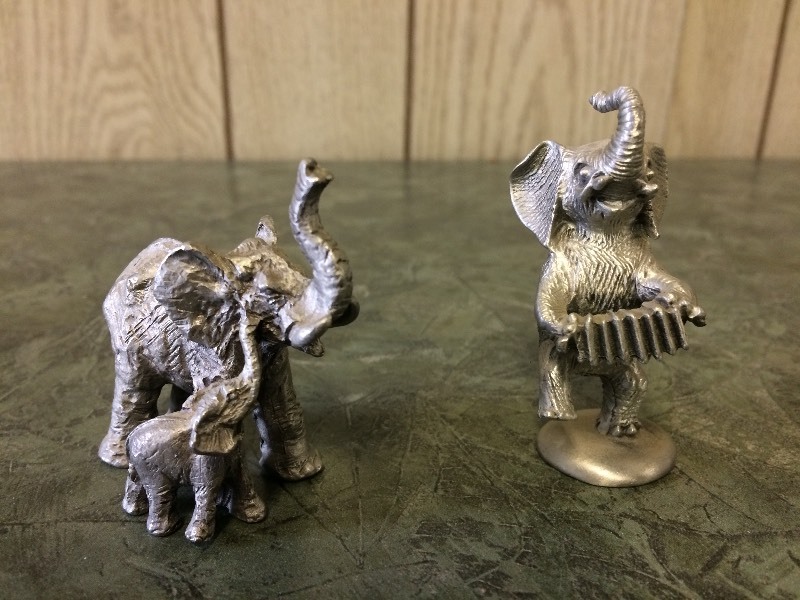 lot 76 image: PEWTER ELEPHANT MINIATURES