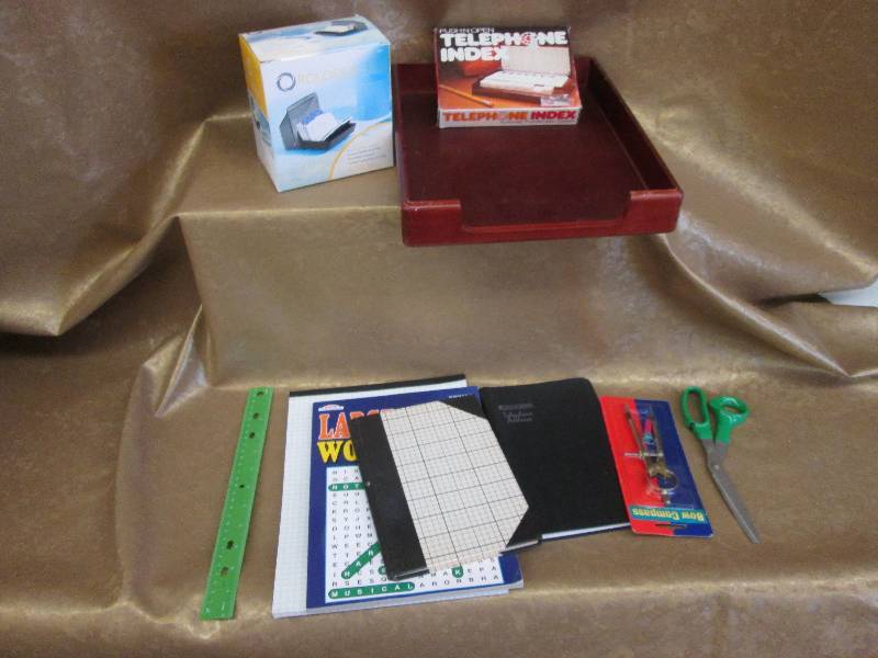 lot 22 image: Mixed lot Tray, Rolodex, Address b...
