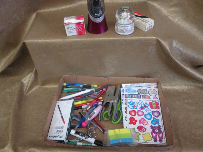 lot 24 image: Officeschool supplies including pe...