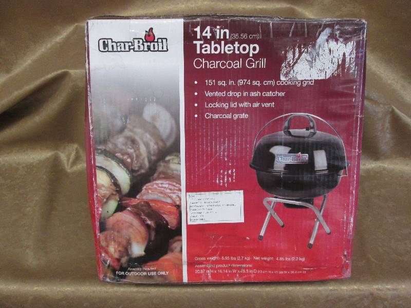 lot 55 image: CharBroil 14 inch Tabletop Charcoal...