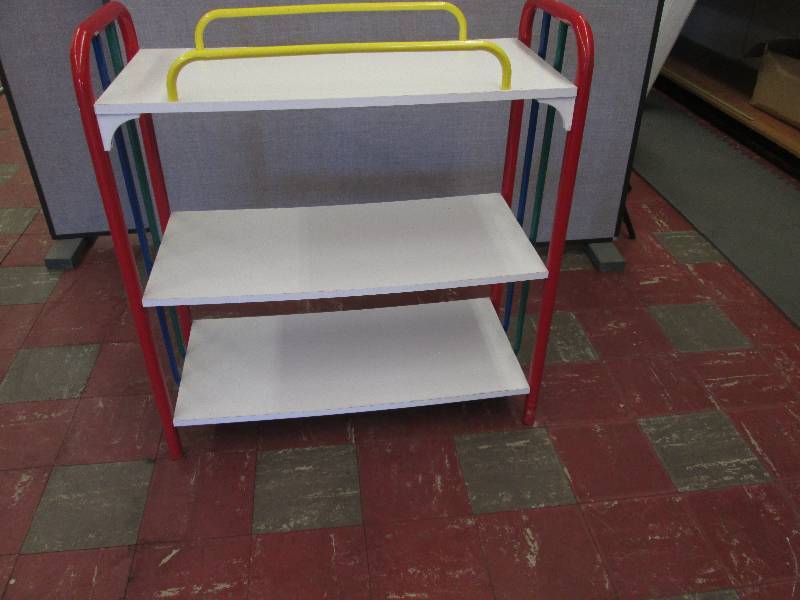 lot 57 image: Primary Color Shelving Unit...