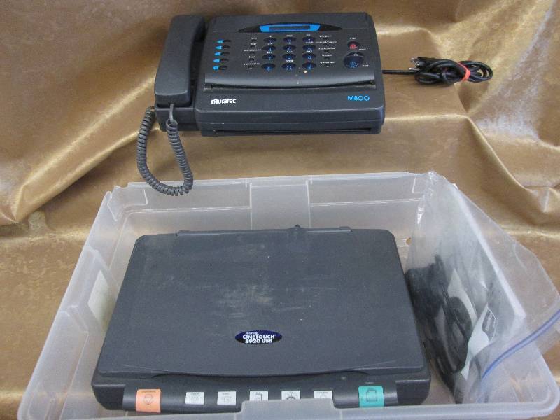 lot 76 image: Muratec Phone System, Visioneer Fla...