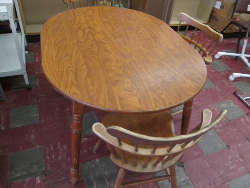 lot 103 image: Oval Table with 3 Chairs...