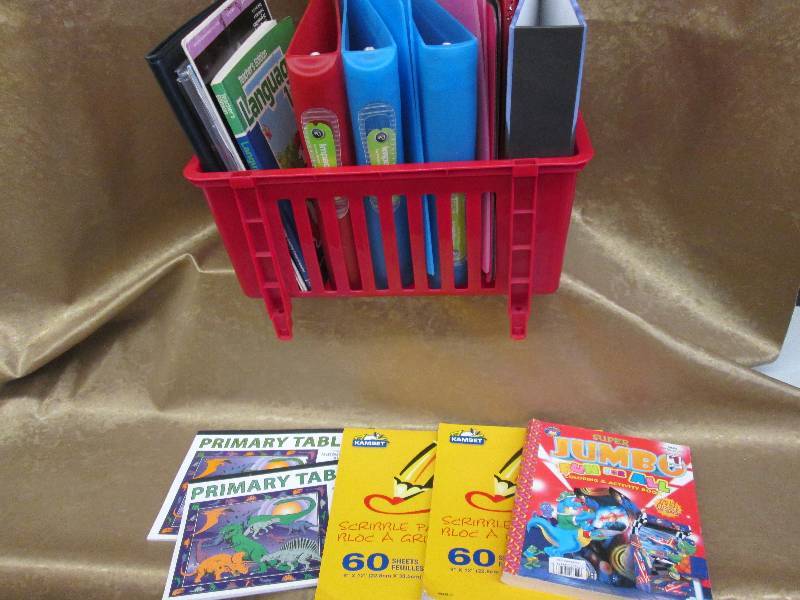 lot 130 image: 3 Ring Binders, Scribble Pads, Prim...