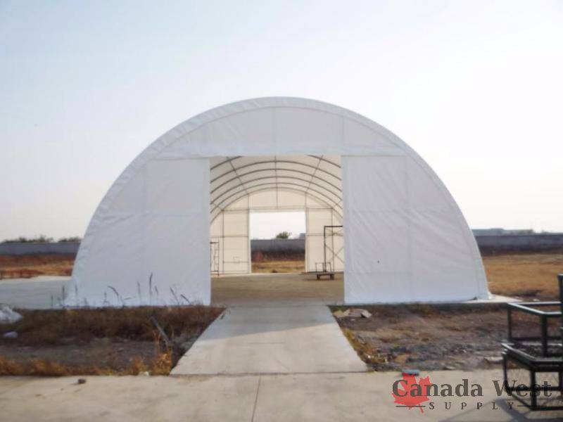 NEW 40X80X20 WHITE DOME STEEL FRAMED STORAGE BUILDING