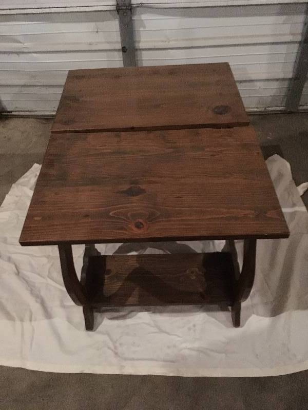 Two Harwood Side Tables