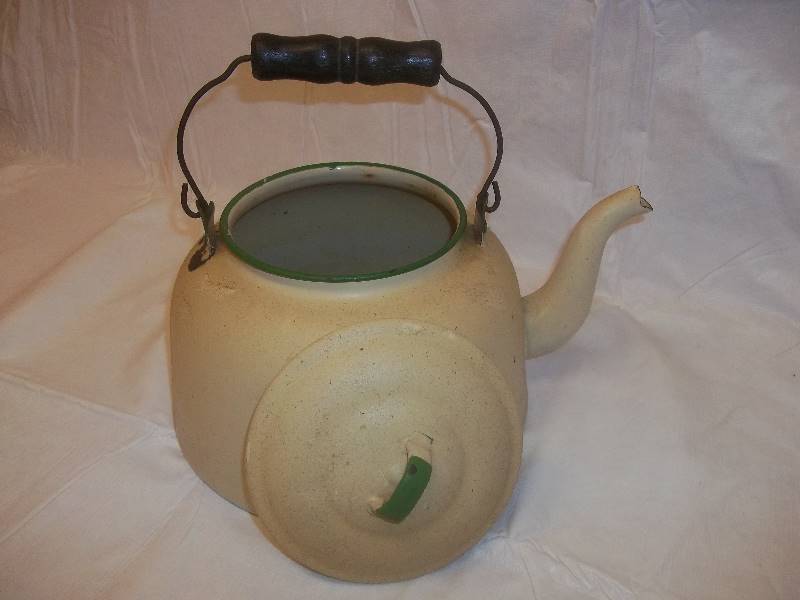 Large Vintage Metal Teapot