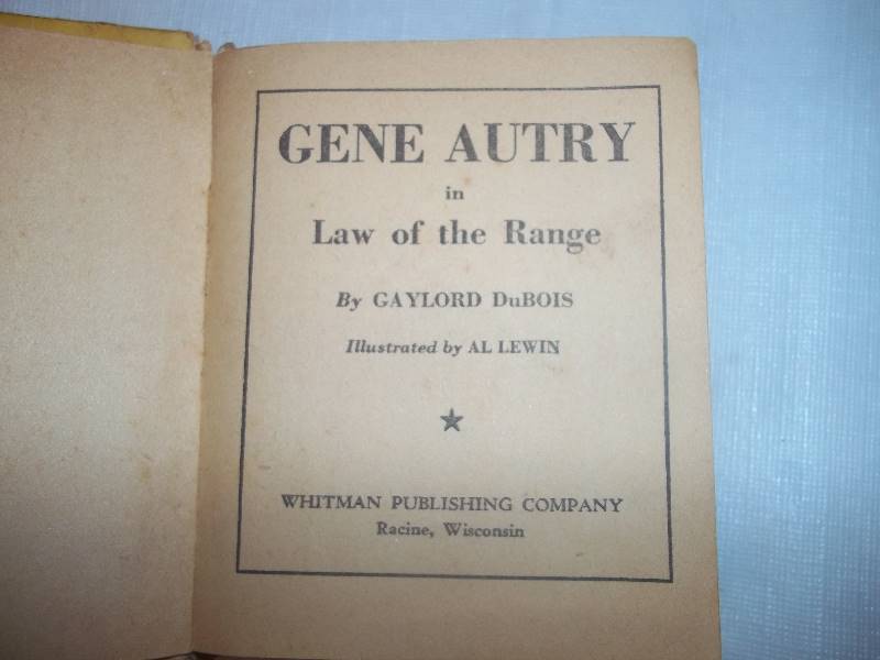 Gene Autry Book 1939