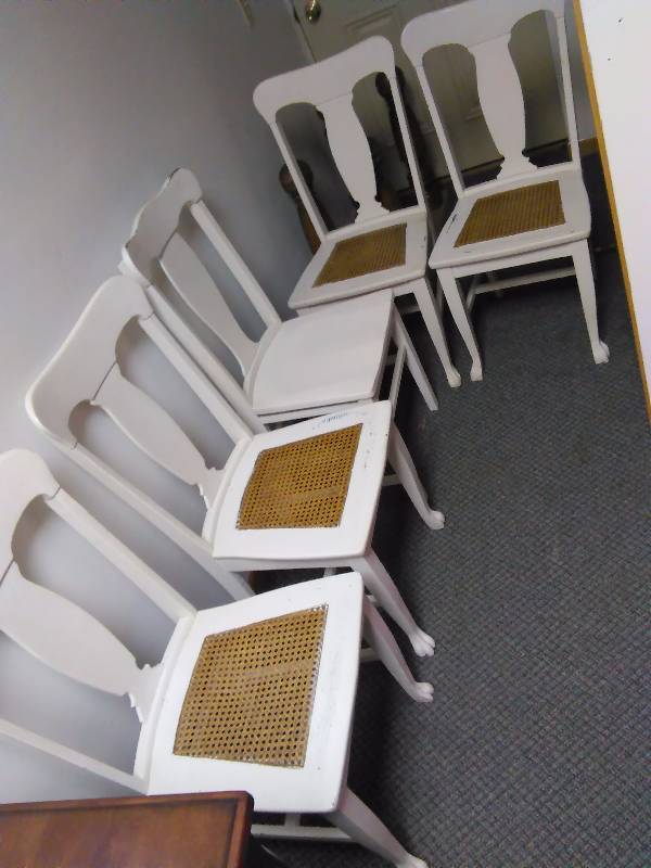 lot 3 image: Vintage Dining Chairs, (5)