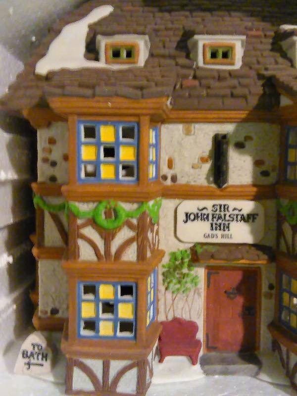 lot 38 image: Sir Falstaff Inn, 1995, Dept. 56, Heritage Village Collection, Dickens Village