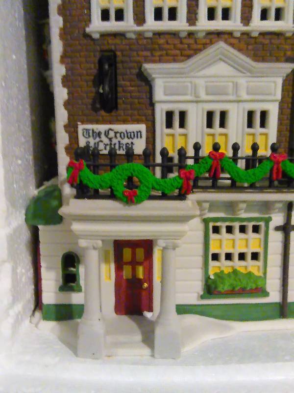 lot 39 image: Crown and Cricket Inn, 1992, Dept. 56, Heritage Village Collection, Dickens Village