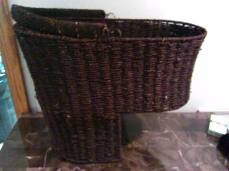 lot 49 image: New Stair BasketTote, Wicker, by At Home