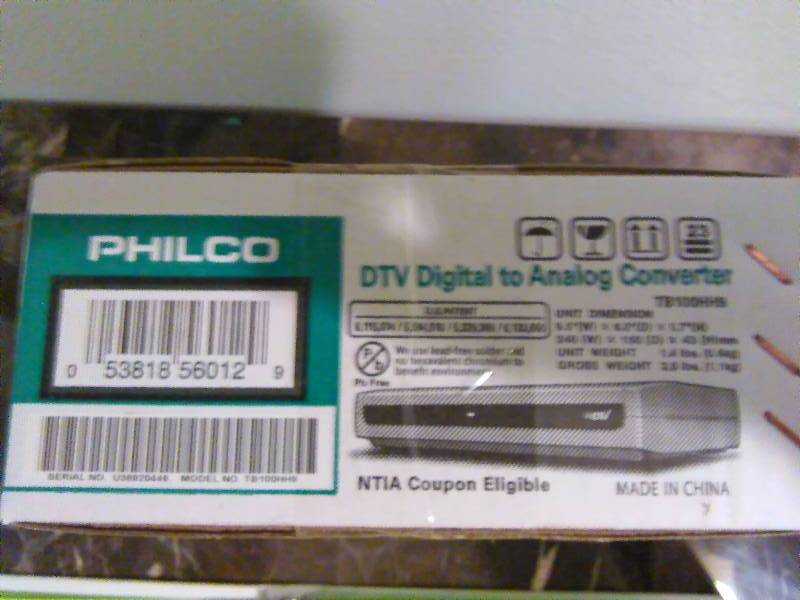 lot 79 image: Philco DTV Digital to analog converter