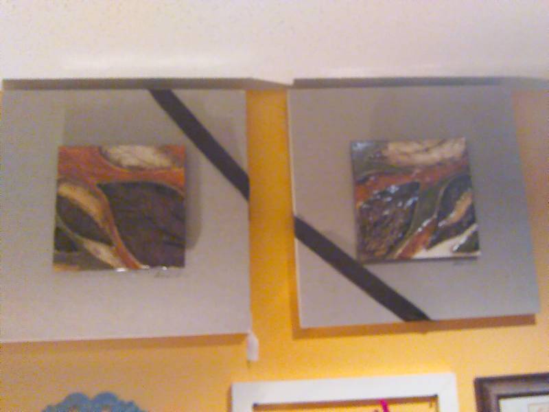 lot 117 image: (2) Kirkland Wall Art, Mixed Media Abstracts