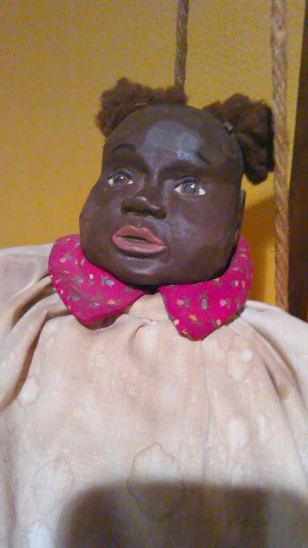 lot 119 image: Vintage Doll, Black Americana, Hand Carved